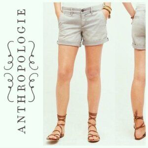 ANTHROPOLOGIE Pilcro Hyphen Shorts Womens 28 Sage Green Twill $58 Designer EUC